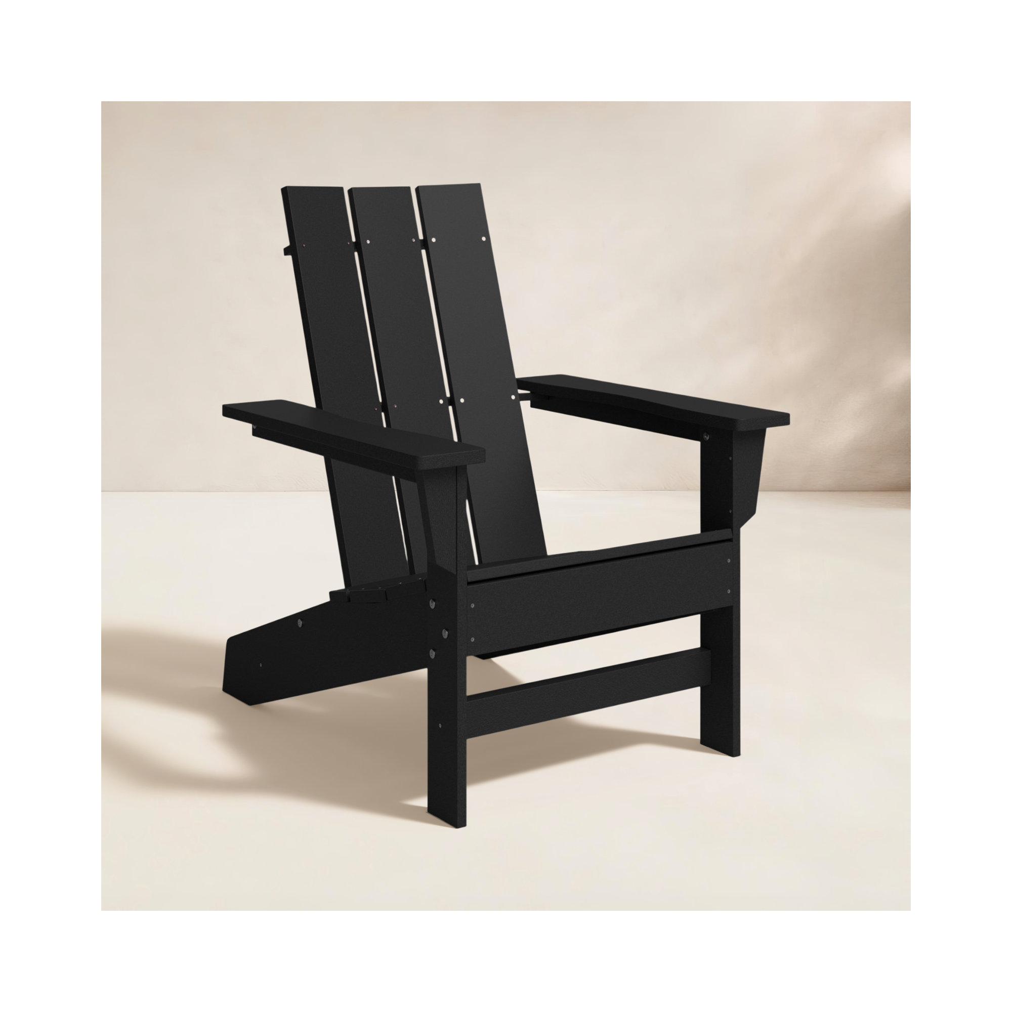 Ratcliff All-Weather HDPE Adirondack Chair, Black