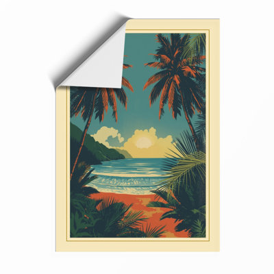 Tropical Paradise Framed Vintage - Framed Print