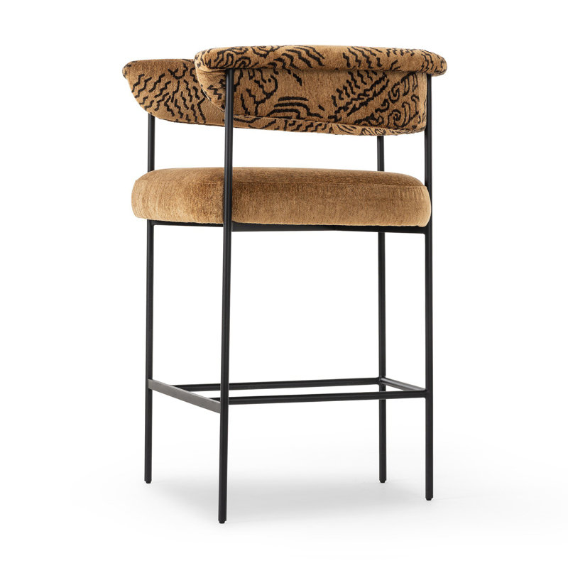 Grayson Counter and Bar Stool, Counter Stool (26.5" Seat Height), Brown, Abstract