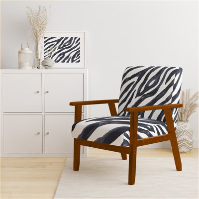 Chaise à accoudoirs rembourrée Zebra