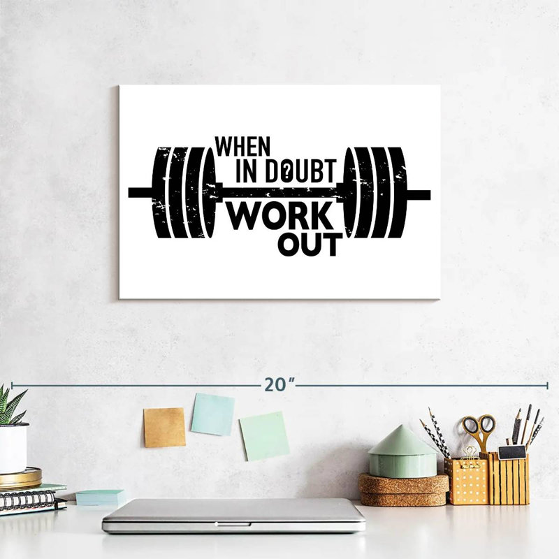 Kema When In Doubt Work Out, 8" H x 12" W