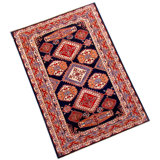 Wool Southwestern Area Rug in Dark Blue/Red/Ivory