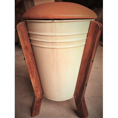 Tabouret de meuble-lavabo en bois massif Ezekiel