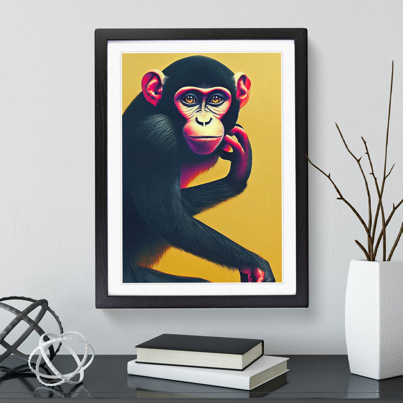 Artful Monkey - Single Picture Frame Print, Black Framed, 34cm H x 25cm W x 2cm D