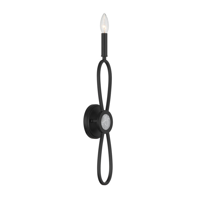 Minette 1-Light Wall Sconce in Matte Black, Matte Black