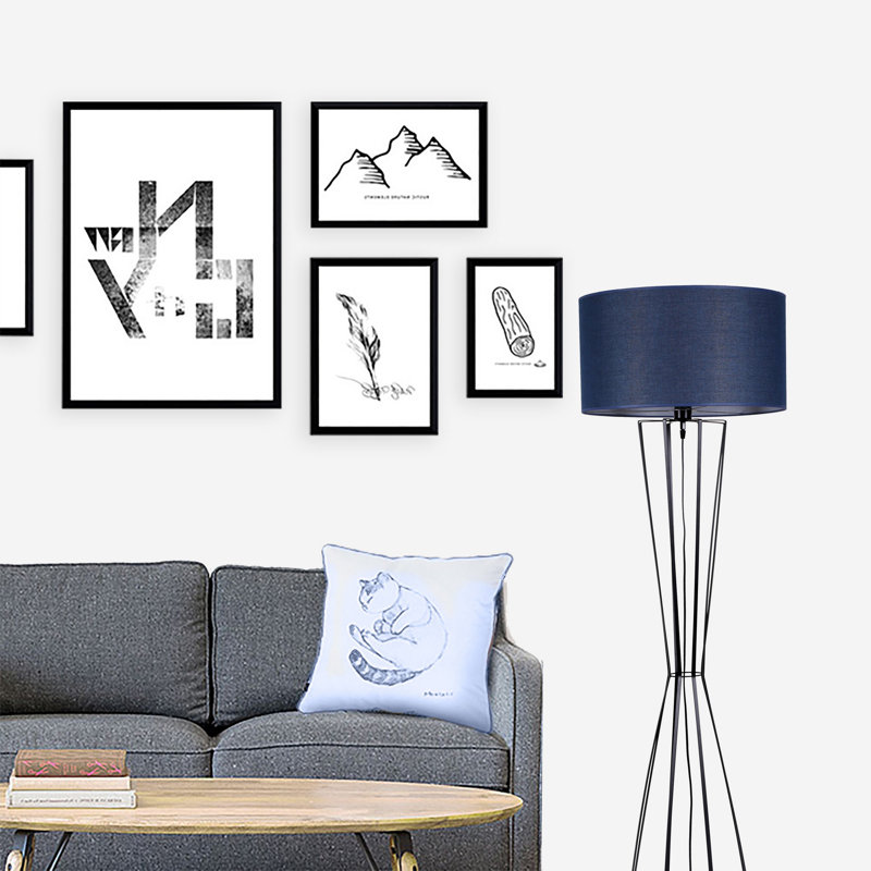Lampe sur pied 63 ", Bleu marine