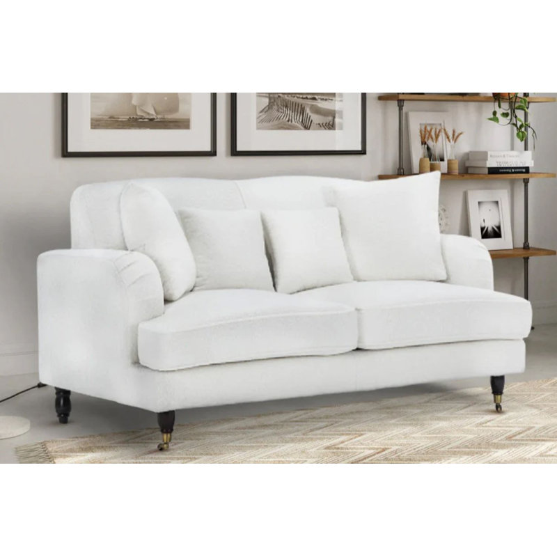 Letman Teddy Fabric Sofa, White, 2