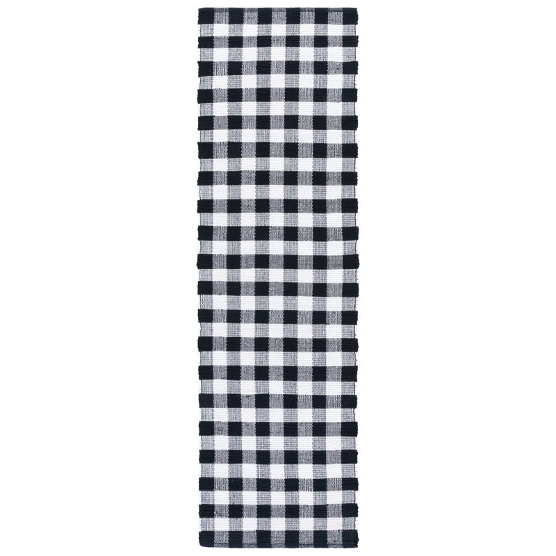Montauk 180 Hand Woven 80% Paper Chindi; 20% Cotton Machine Washable Plaid Rug, Runner 2'3" x 8'