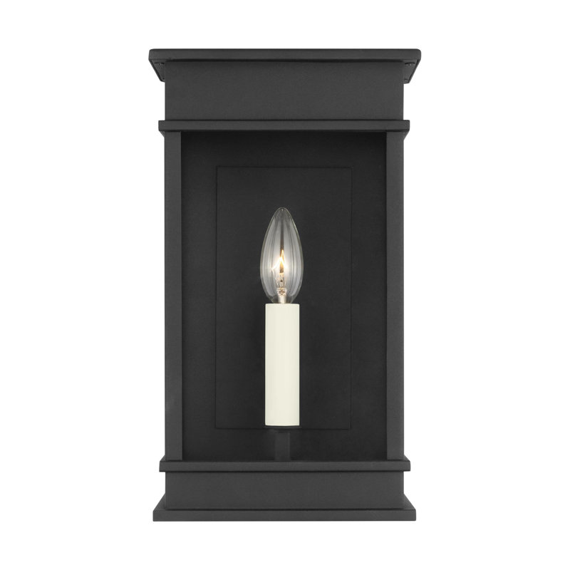 Steel Wall Light, 13.13" H x 7.5" W x 7.5" D, Textured Black