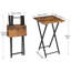 Plateau télé avec support, ensemble de table pliante