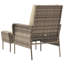 Chaise de patio en poly rotin brun clair Latitude Run®-1039964998-1039964999