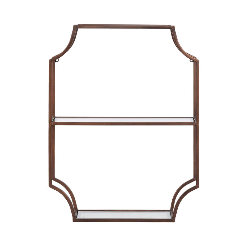 Johnalbert 3 Piece Metal Accent Shelf, Bronze