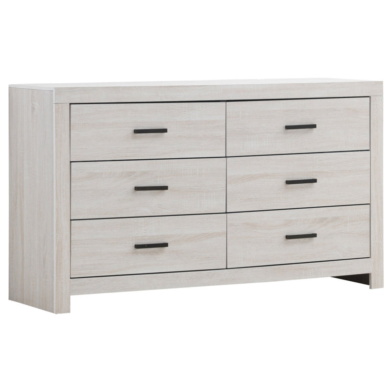 Commode 6 tiroirs Sherwood, Blanc