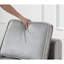Lit convertible, 1 siège en velours gris, multifonctionnel pour différents besoins, maison, siège-lit d'appoint avec coussin, dossier amovible, bureau et appartement peu encombrant, H 16,5 po-1432299453