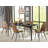 Stone Top Metal Base Dining Table-88429597