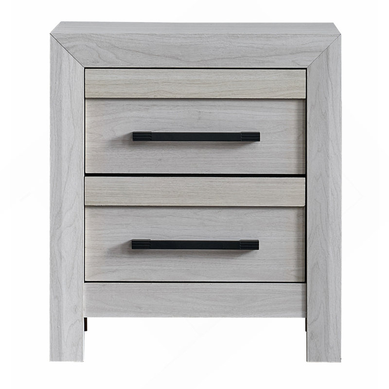 Table de chevet beige, 27" H x 24" W x 17" D
