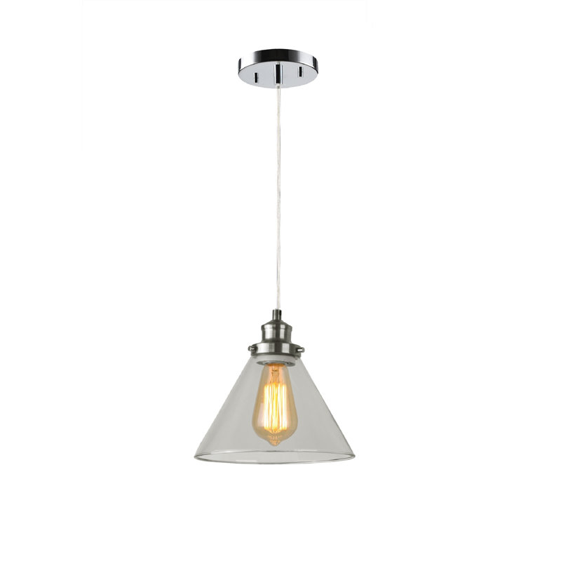 Glasser 1 - Light Single Pendant, Satin Nickel