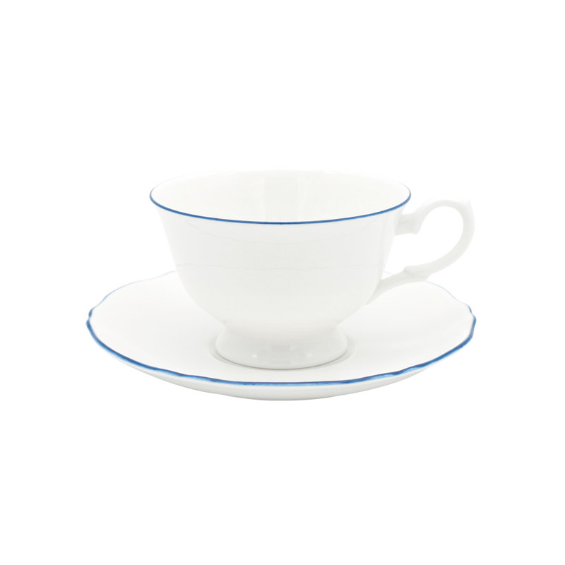 Amelie Bone China Teacup, Royal Blue