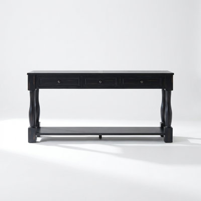 Extra Long Console Table with Three Drawers and Lower Shelf