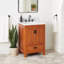 Meuble-lavabo 24 po Maybeck - chêne teinté avec lavabo encastré - quartz blanc arctique-98796946-98796948