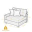 Upholstered Corduroy Armchair-969261017