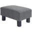 Repose-pieds avec repose-pieds HOMcom, petit tabouret avec revêtement en tissu de lin et pieds en plastique, repose-pieds cubique pour le salon, gris anthracite-1174171044