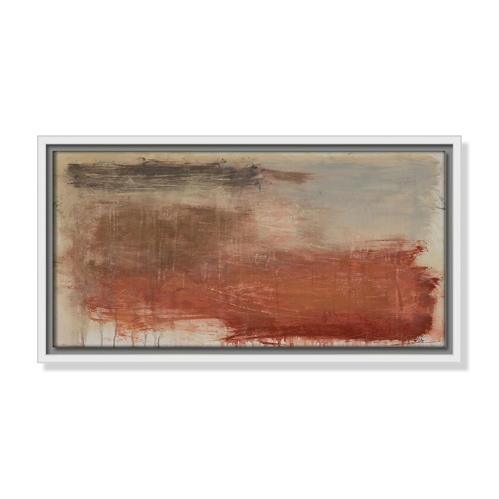 Colin "Autumn Over The Riviera" Print, 9.5" H x 17.5" W, White