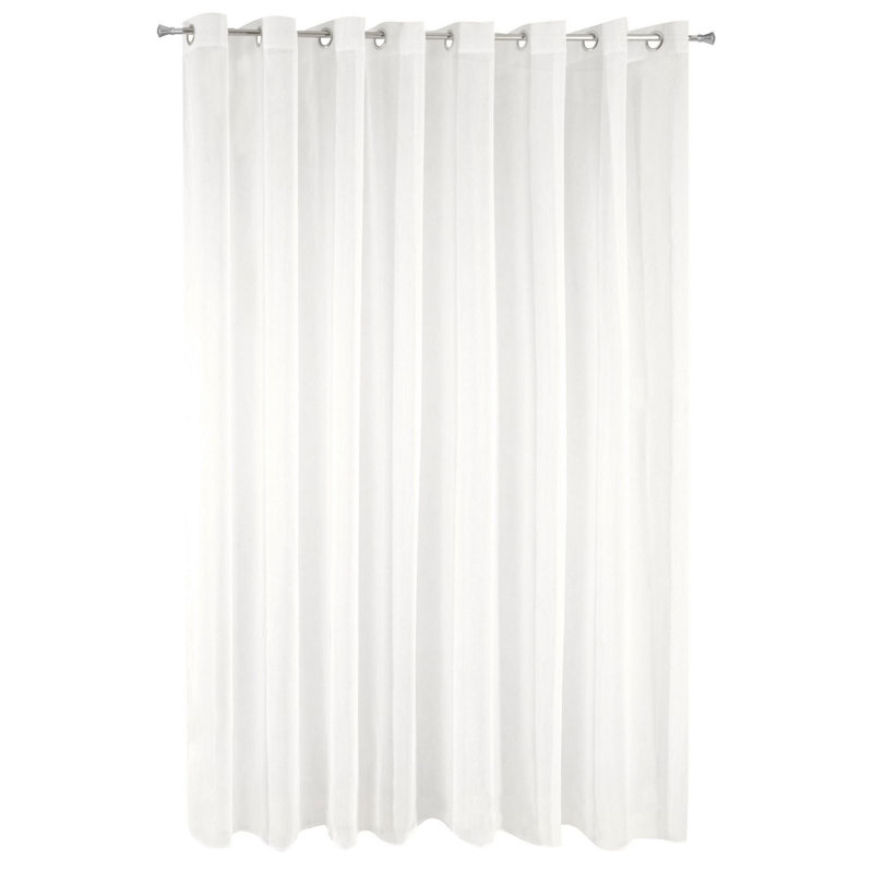 Sheer Curtain Single Panel, Cream, 250cm H x 350cm W