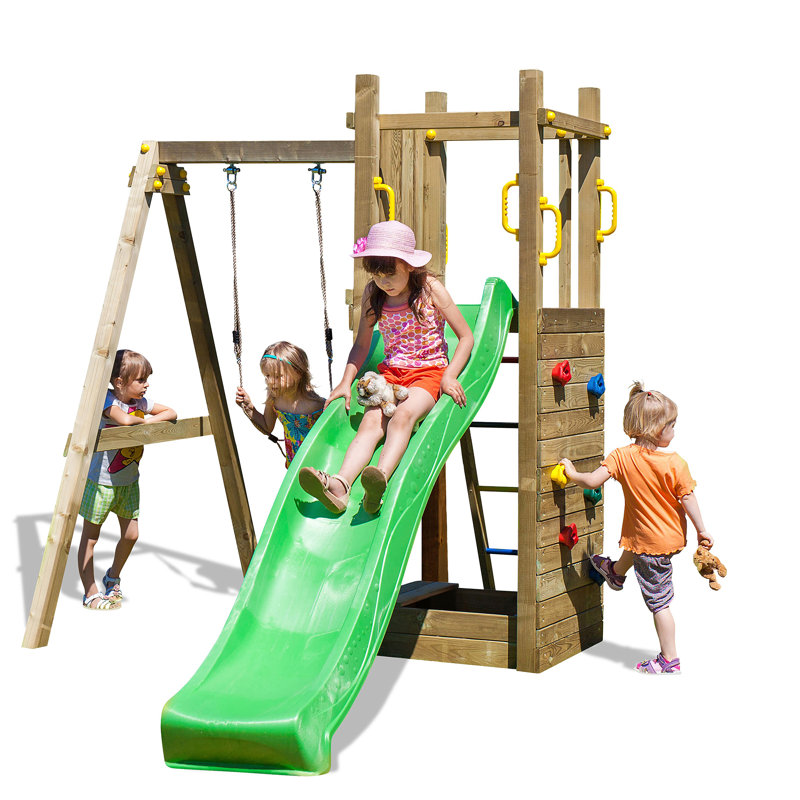 Rumble Ridge Rock Play Fort with Single Swing