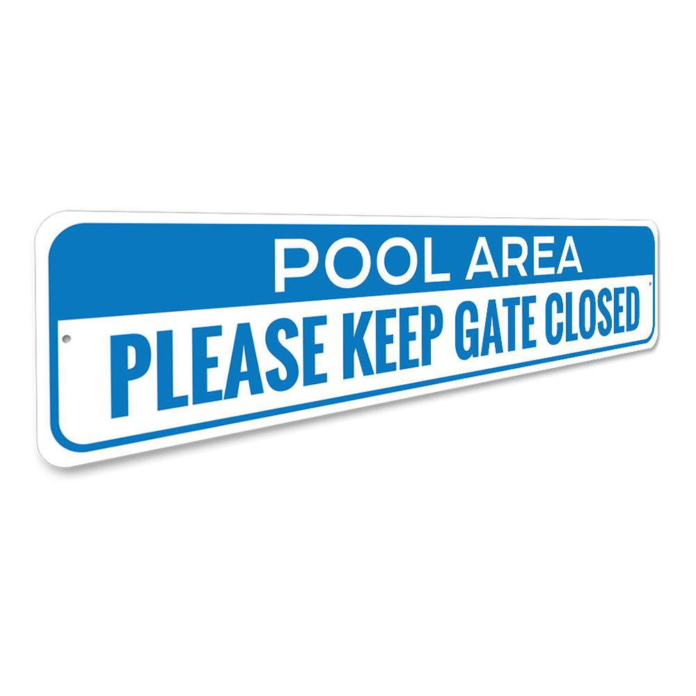 Pool Area Aluminum Sign Lizton Sign Shop, Inc