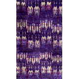 Rumi Ikat Silk Purple/Cream Area Rug