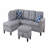 Faux Leather L - Shaped Sectional With Storage Ottoman