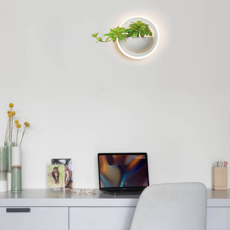 Applique murale moderne à DEL ronde blanche en forme de lune 9W 4000K