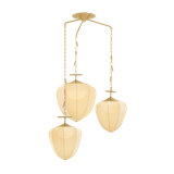 Hoshi 3 Light Chandelier by Noz Nozawa for Corbett Lighting