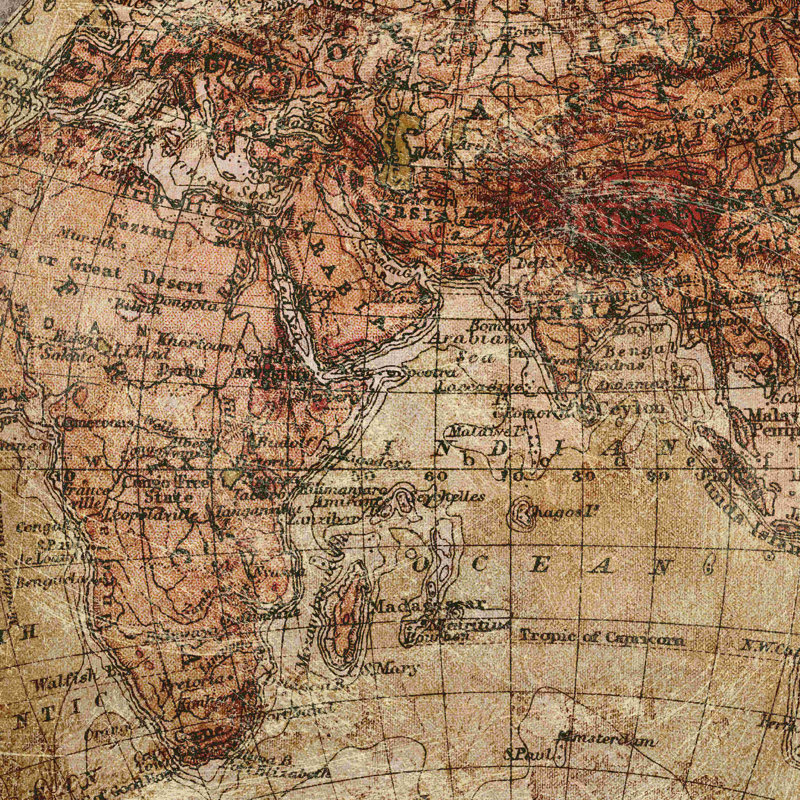 «Eastern Hemisphere», impression sur toile tendue, H 12 po x l 12 po