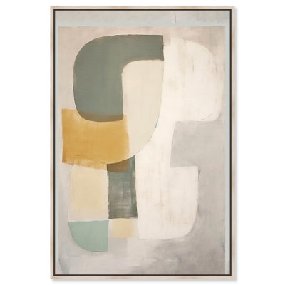 Oliver Gal Pale Colors Magnets Abstract - Heavy Gel Top Coat Framed Canvas Art