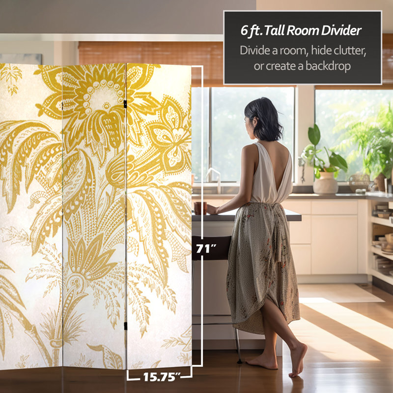 Cloison en toile Golden Toile, Toile dorée