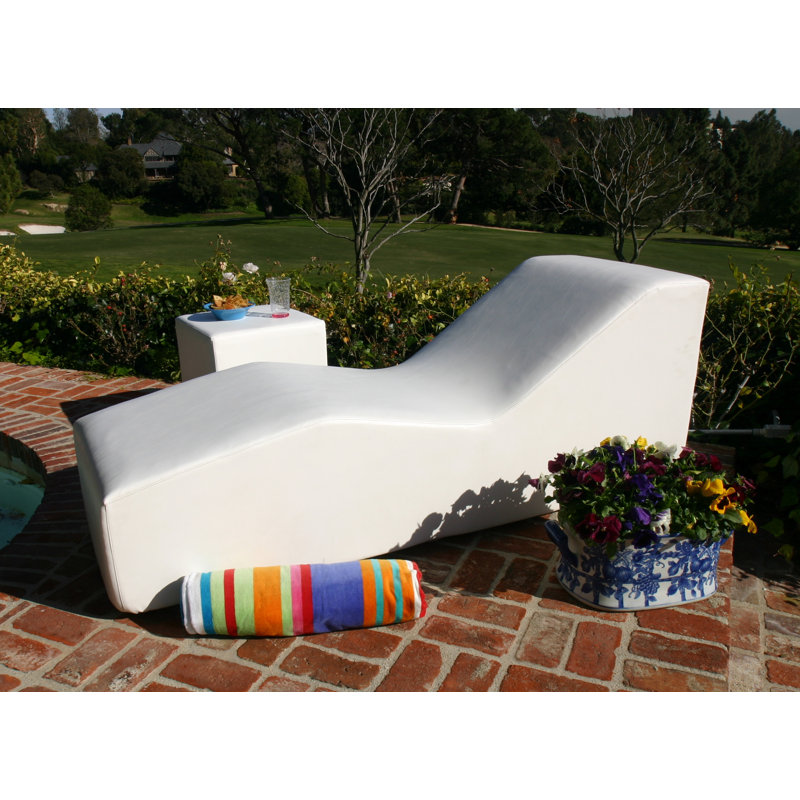 ClubNow Outdoor Chaise Lounge, Chill White