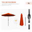 Brionie 268cm Lighted Tilt Beach,Traditional,Balcony Parasol-1926739739