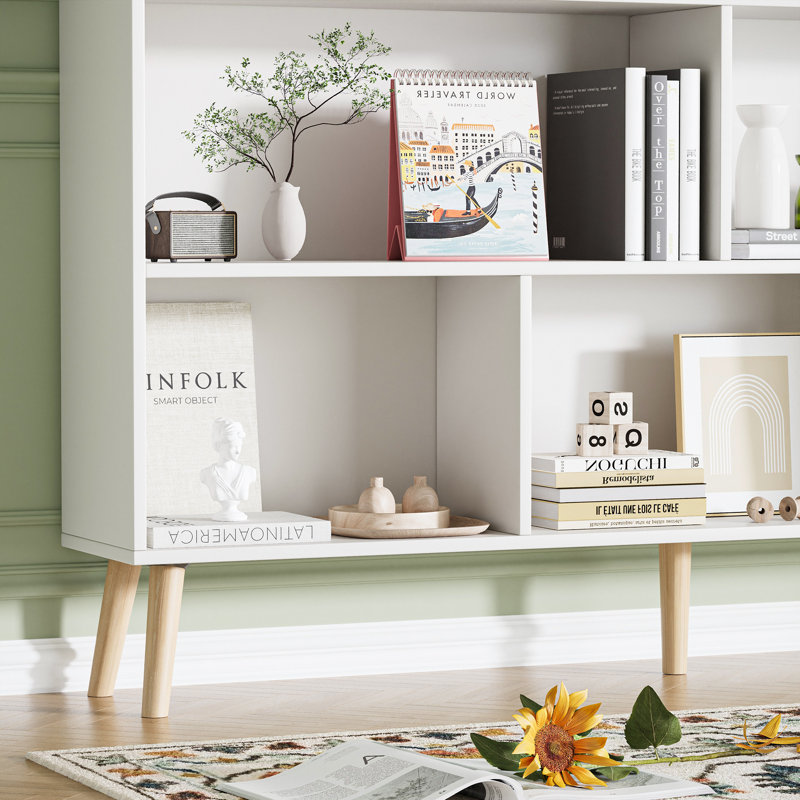 Bookcase, Grand White, 55.1" H x 42.5" W x 9.4" D