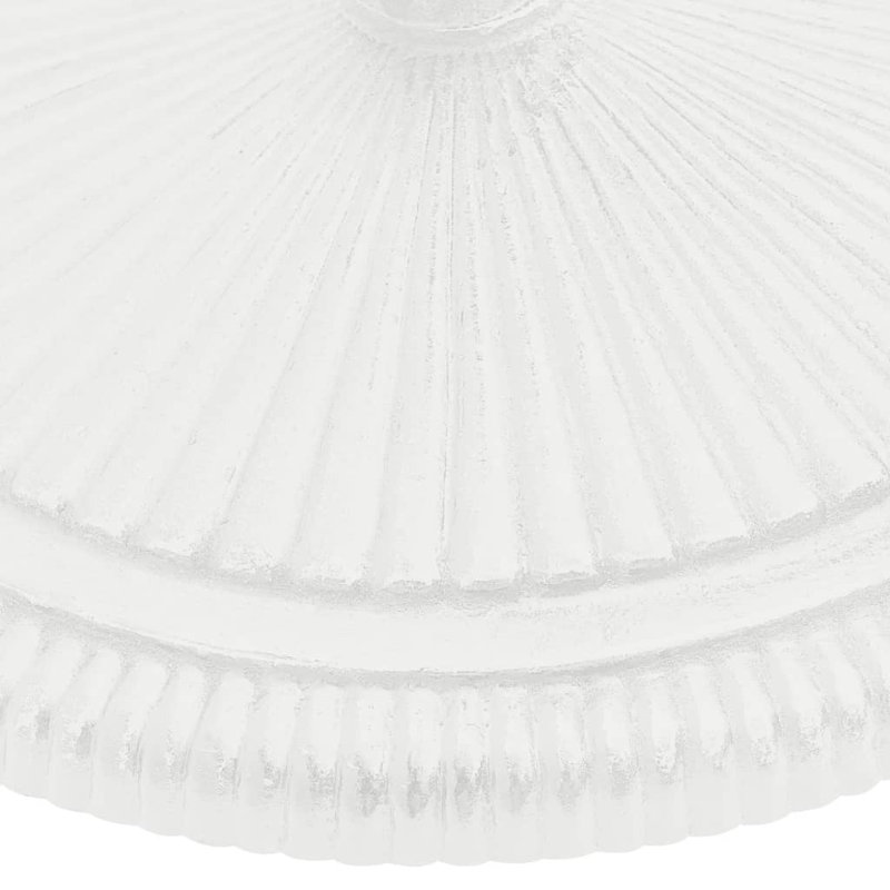 Base de parasol 19,8 livres pour fonte robuste de 1,4, 1,5 et 1,9 pouces, 11.8" H x 17.7" W x 17.7" D, White, Round