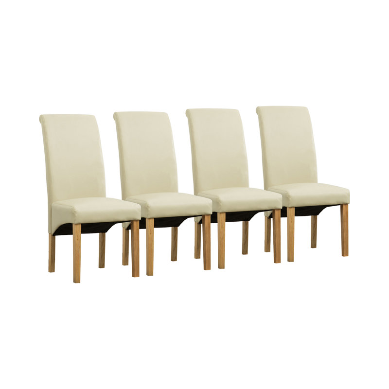 Newry Upholstered Dining Chairs Set of 4, Cream