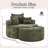 Lounge Chair with Ottoman & Skin-Friendly Blanket Set, Upholstered, No Assembly, Pet & Kid Safe-935129610