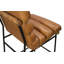 Tabouret à hauteur de comptoir Ana en cuir authentique brun clair moderne sur structure en métal