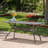 Copper-Decorated 68" Rectangle Cast Aluminum Patio Table Style Rectangular With Copper Finish, Made Of Aluminium
