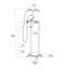 Robinet de baignoire à fixation au sol avec pomme de douche à main Topcraft-122000643