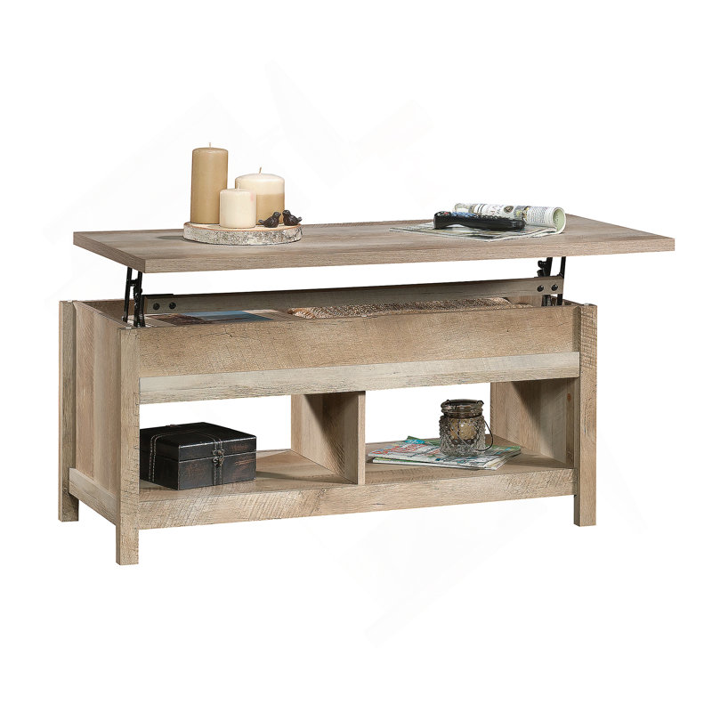 Lift-top Coffee Table, Brown finish, Light Brown