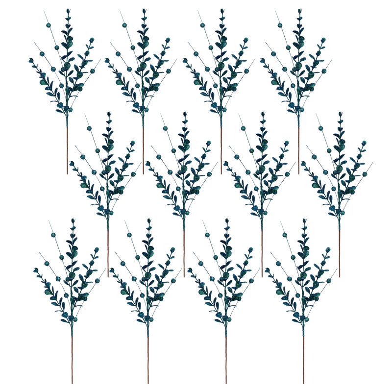 Glitter Leaf Berry Spray, 31 Inches