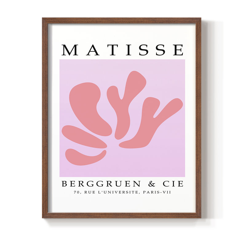 Reproduction encadrée Matisse CCCL - bois massif, H 20 po x l 16 po, Brun