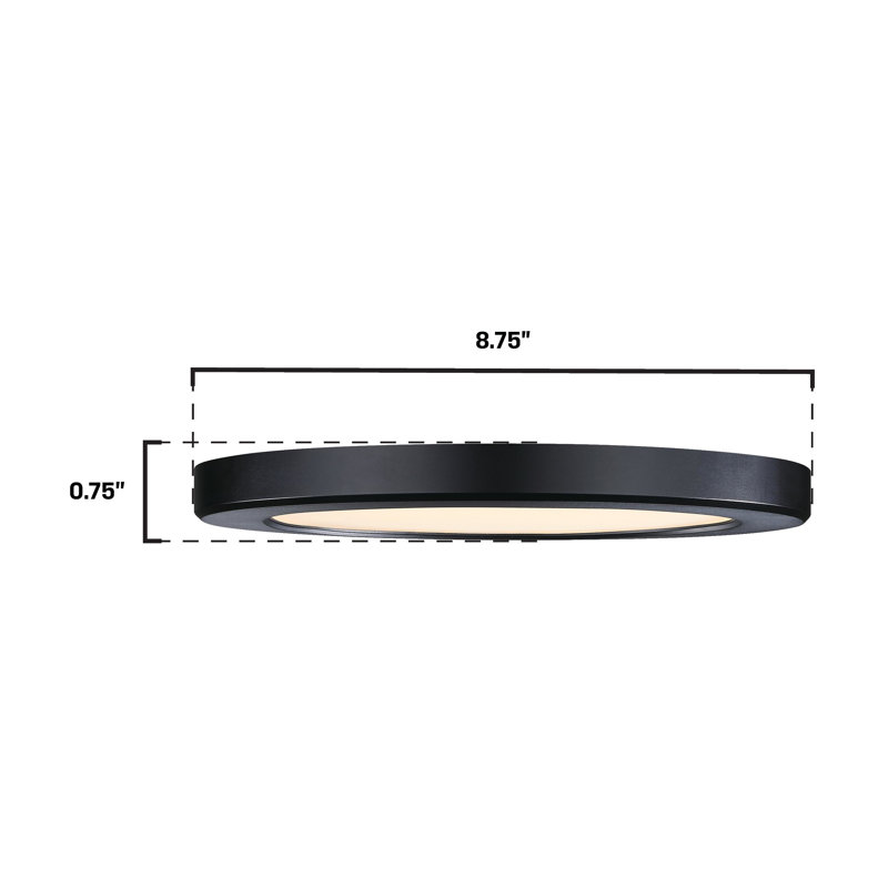 6 Inch 8 Watt Dimmable LED Indoor/Outdoor Flush Mount Fixture with Color Temperature Selection, White Finish, Frosted Polycarbonate Shade